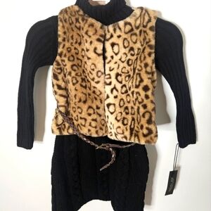 Toddler girls knit dress outfit